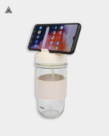 FlipSip Glass Mug With Dual Sipper